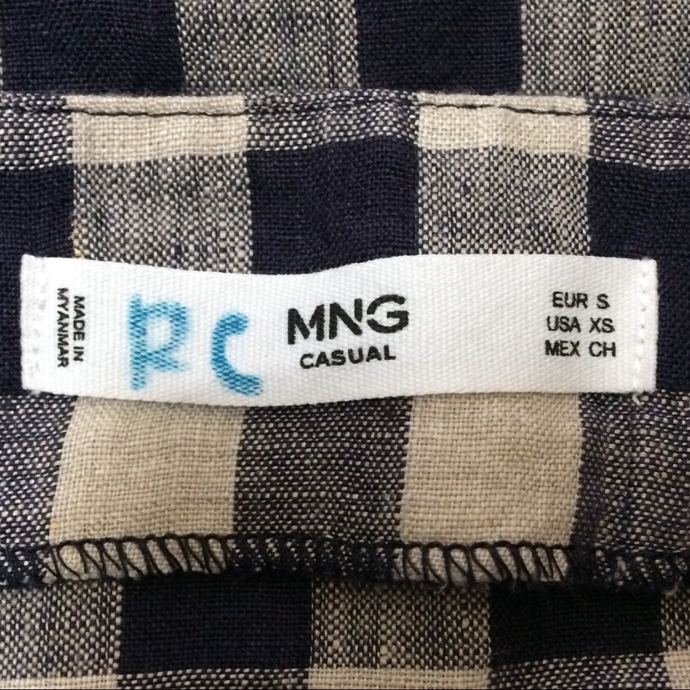 Mango Button Down Plaid Skirt - Xs - image 3